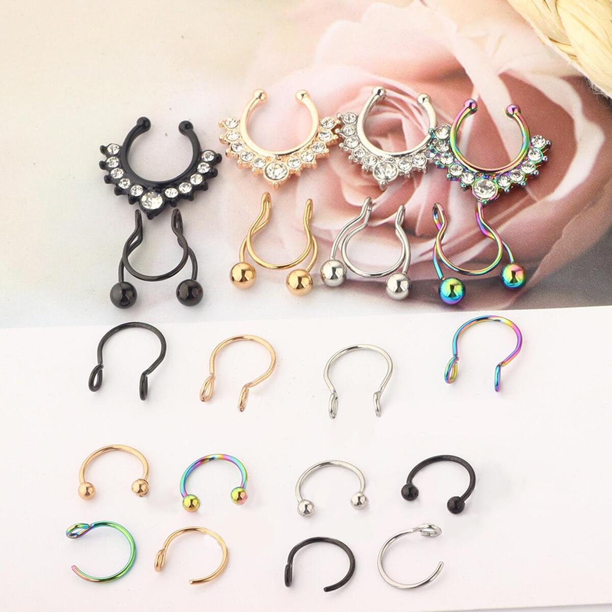 20- Nose Rings Hoop Nostril  for party and daily Wearing Holiday