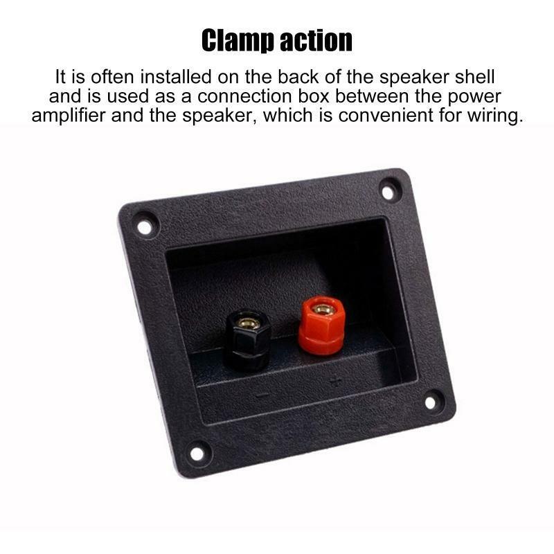 2 Positions Audio Junction Box Screw Clip Speaker Box Terminal Board Plate