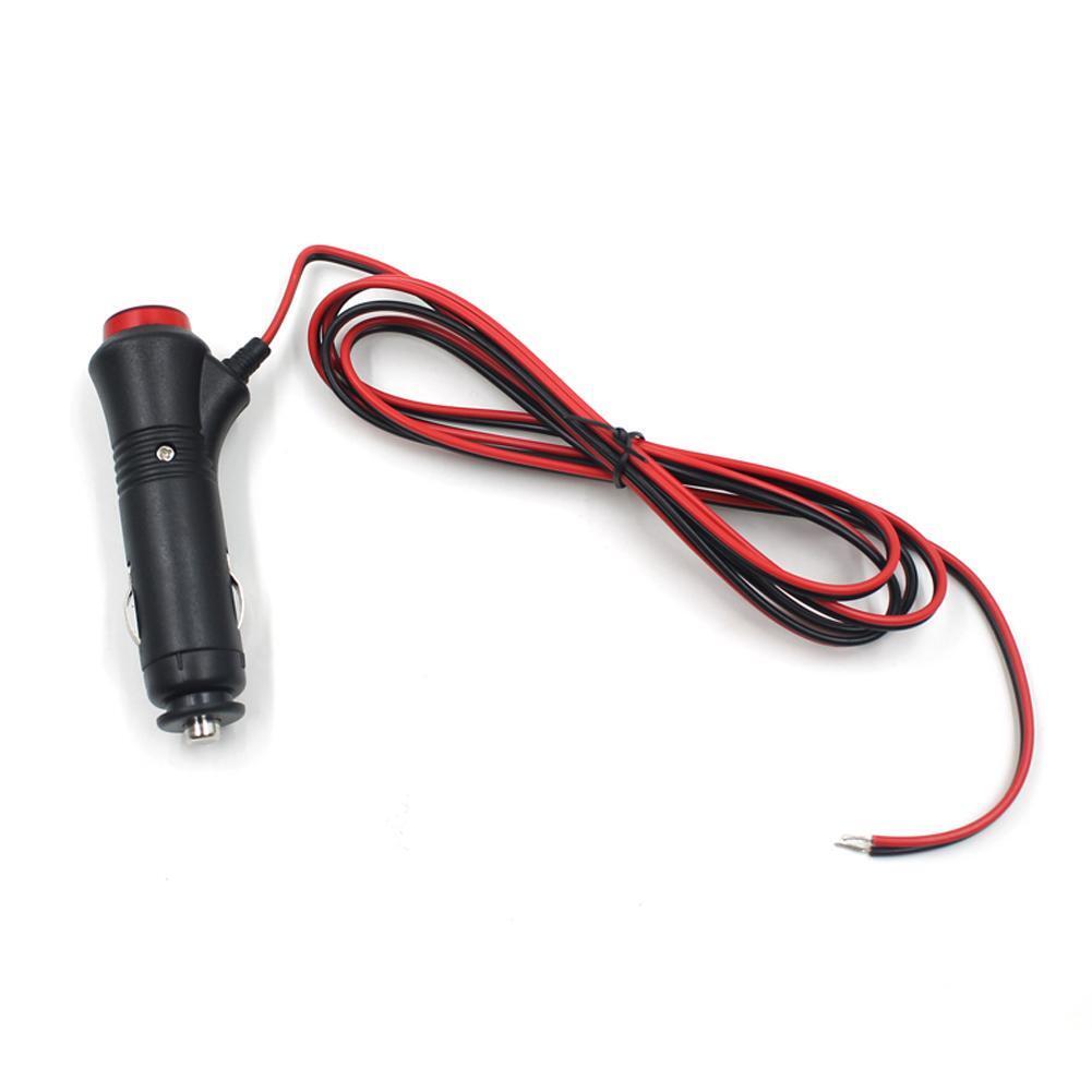 12V 24V Car Motorcycle Cigarette Lighter Socket Plug with Switch 1.5m/4.9ft