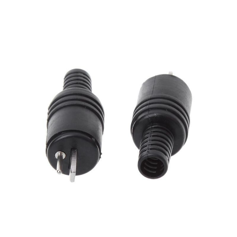 10 Pcs 2 Pin DIN Speaker Plug 2-Pin Plug Hifi Loudspeaker Cable Solder Connector