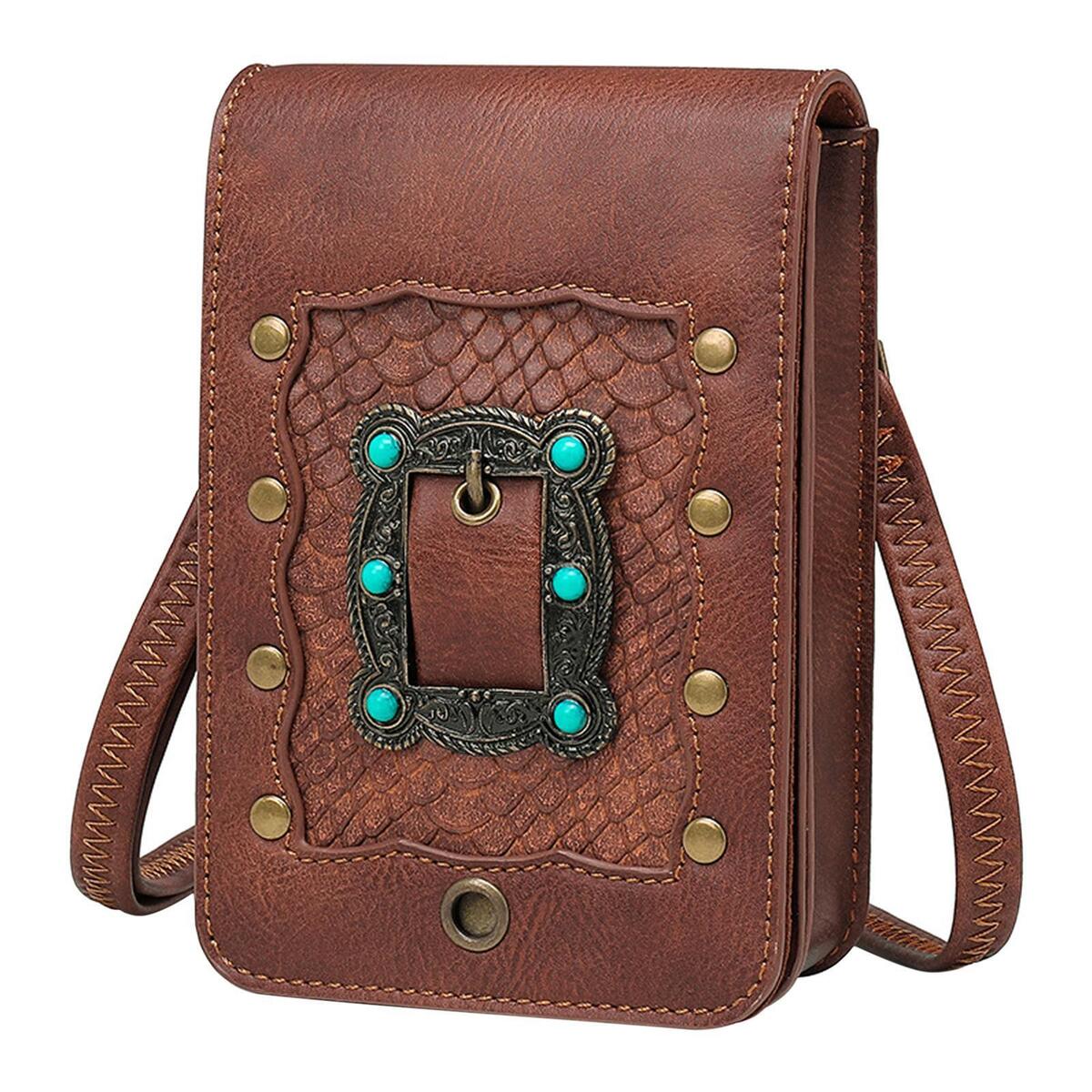 Punk Women Girls Crossbody Shoulder Bag Wallet Hip Holster Belt for Cycling