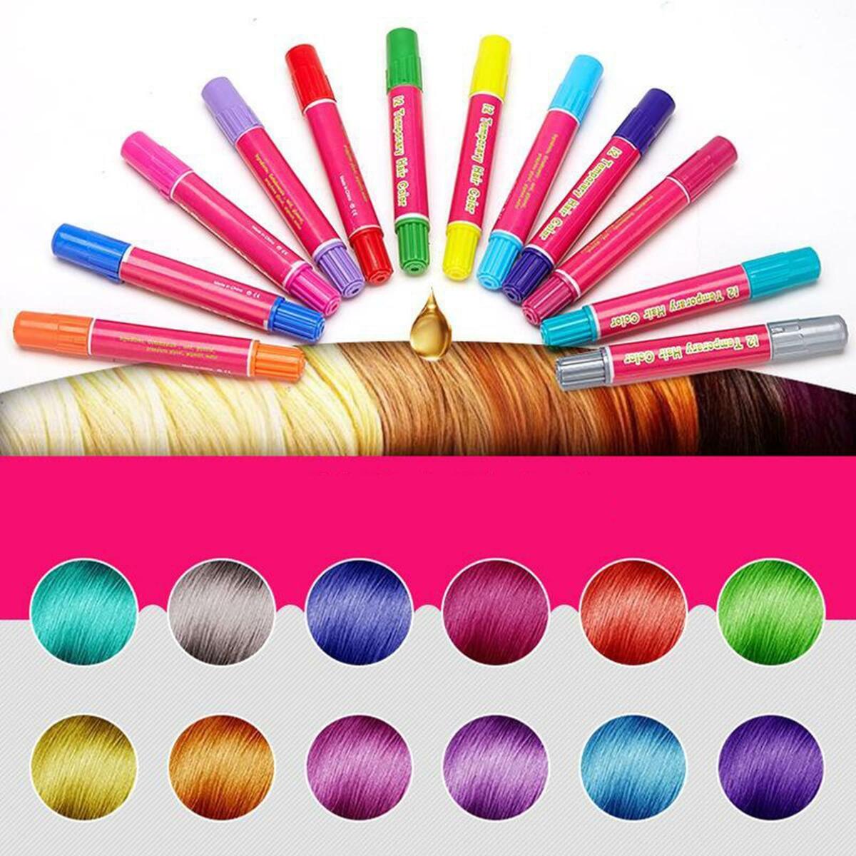 Temporary  Washable  Chalk Color Dye Stick Salon for Party