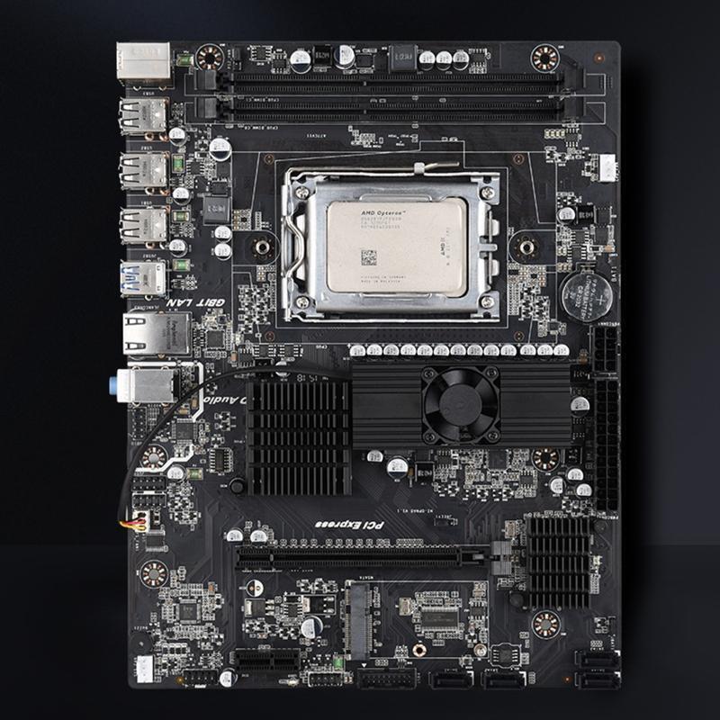 X89 Desktop Motherboard USB3.0 PCI-E X16 2 x DDR3 Memory Slot with Cooling Fan