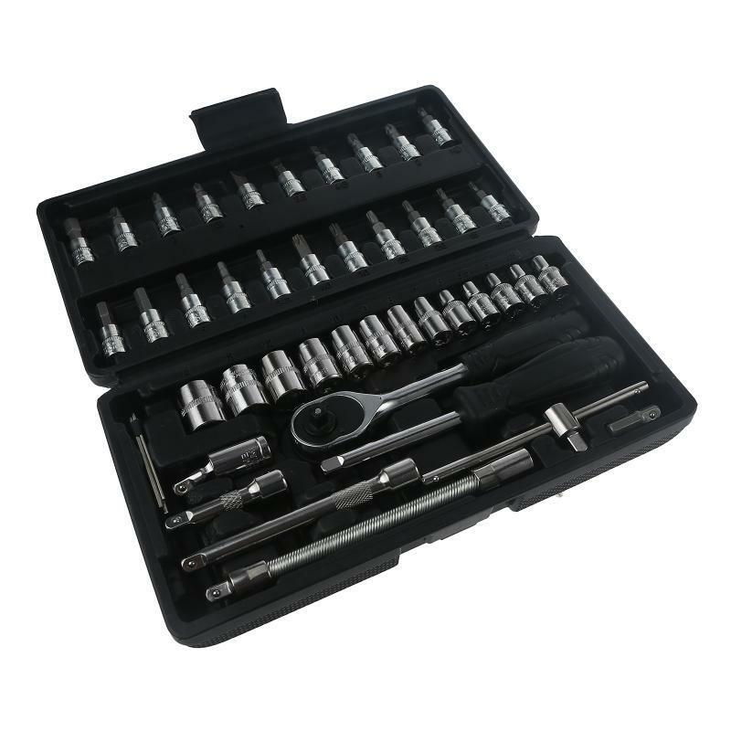 46 in 1 Socket Ratchet Wrench Set for Maintenaning Automotive Mechanical