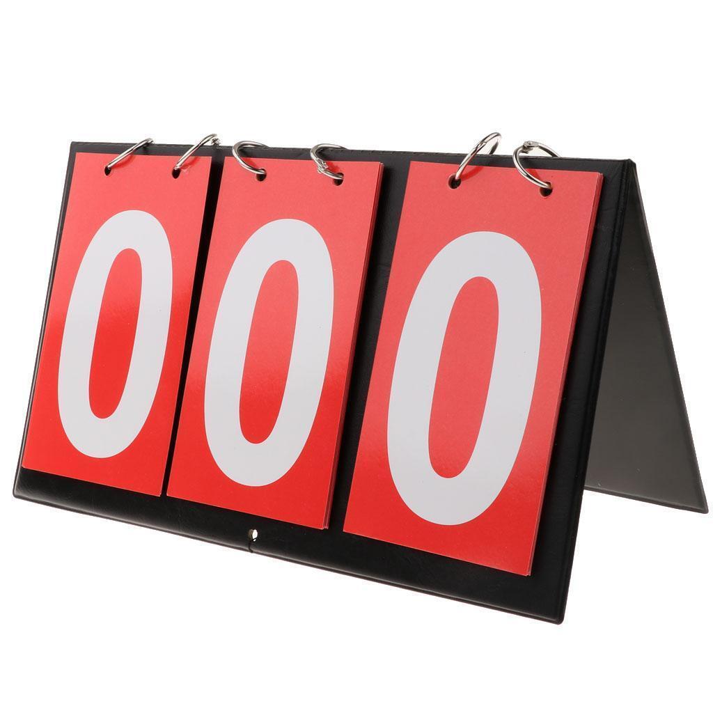 2 Piece 3-Digital Table Top Scoreboard Flipper for Basketball Football
