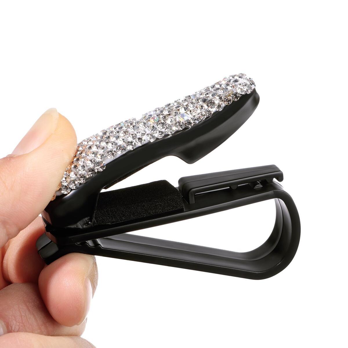 Visor Glasses Holder for Car Sunglass Bling Bling Clip Eyeglasses Hanger