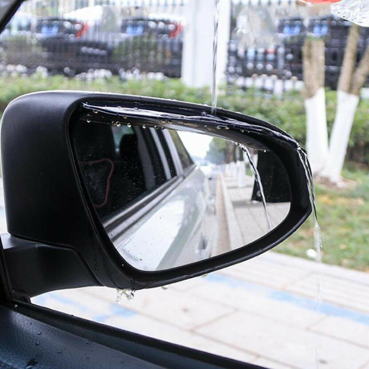 1 Pair Black Car Rear View Side Mirror Sun Visor Rain Board Eyebrow Guard Parts