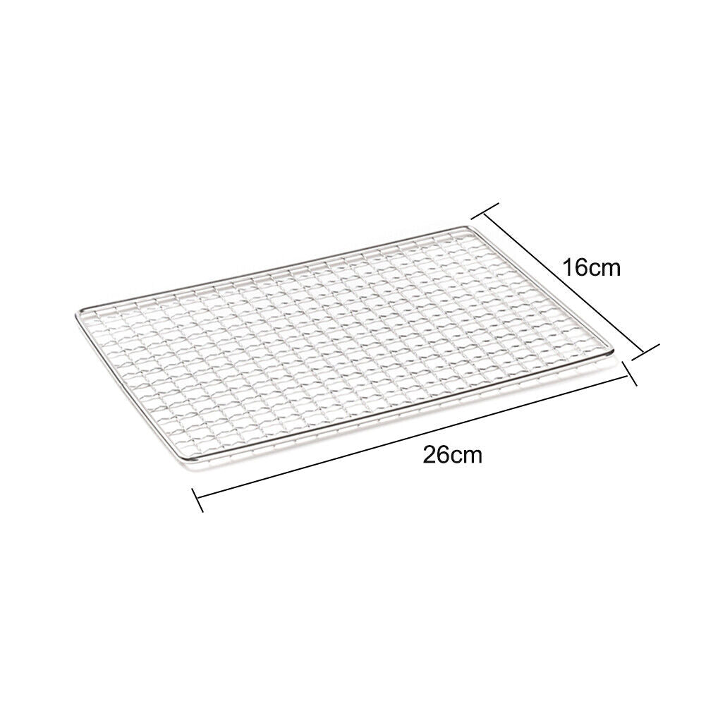 Portable Camping BBQ Net Stainless Steel Barbecue Grill Net (Single Net)