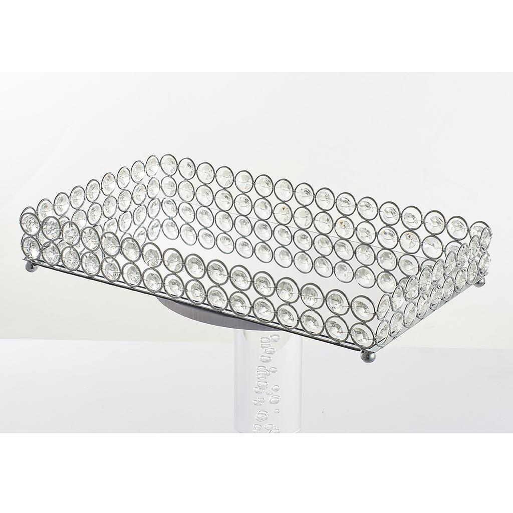 Crystal Mirrored Tray Cosmetic Vanity Jewelry Organizers for Wedding Home Decor