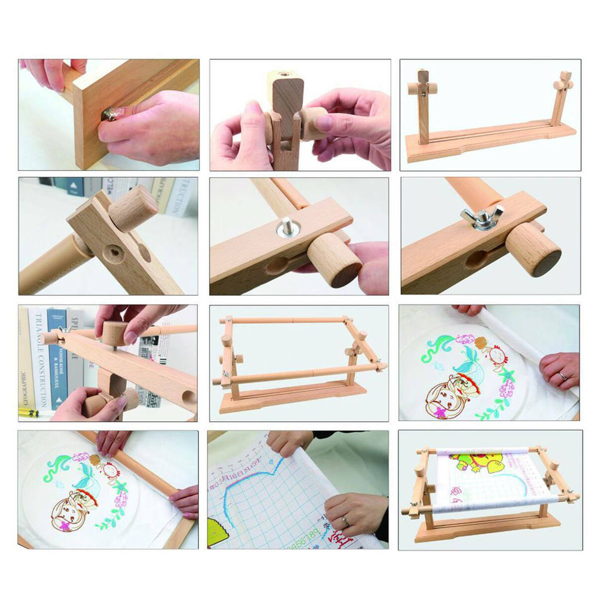 Desk Stand Rack 360 Rotatable Embroidery Holder DIY