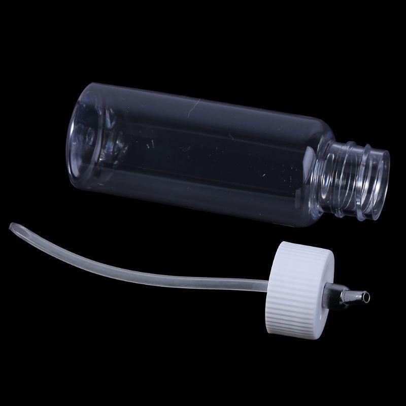 1PC Plastic 100cc Airbrush Bottles Jars Lid Adapter Dual-Action Siphon Feed New