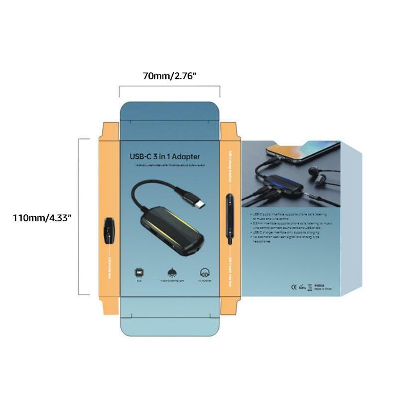 Safe 3 in 1 Digital Audio Phone Adapter w/ Two-way Function for Calling/Wire