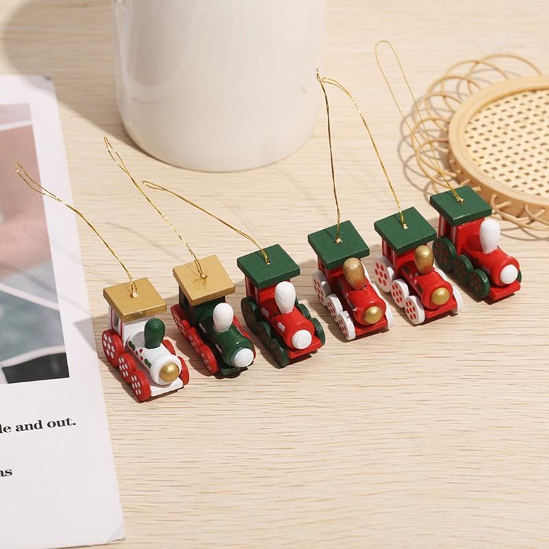 Train Head Xmas Tree Hanging Embellishments Crafts DIY Holiday Hanging Decor