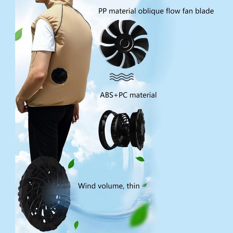 Men Outdoor Summer Coat USB Electric Fan Cooling Jacket Men Air Conditioning Fan