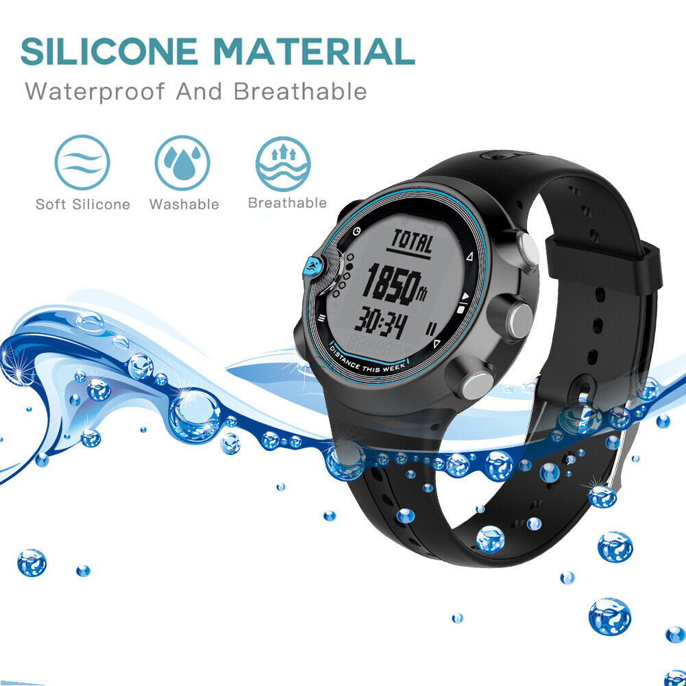 Silicone Watch Band Wrist Strap with Tools for Garmin Swim Watch Smartwatch