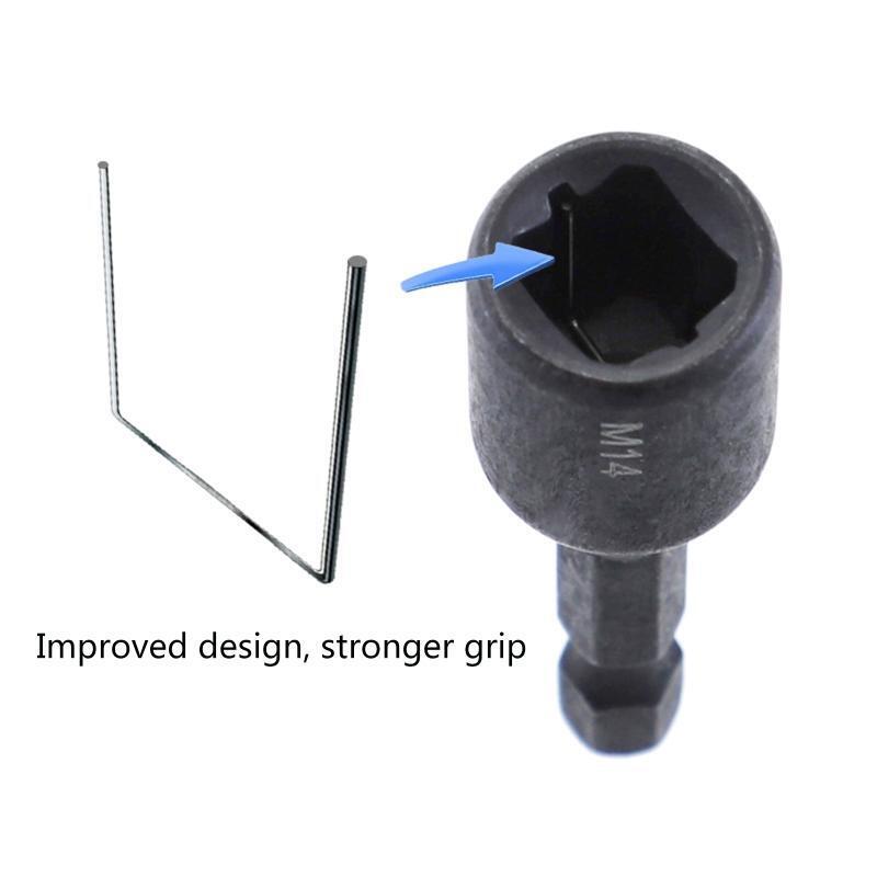 8 Pcs Tap Die Socket Adapter 1/4" Hex Shank Metric Screw Tap Wear Resistance