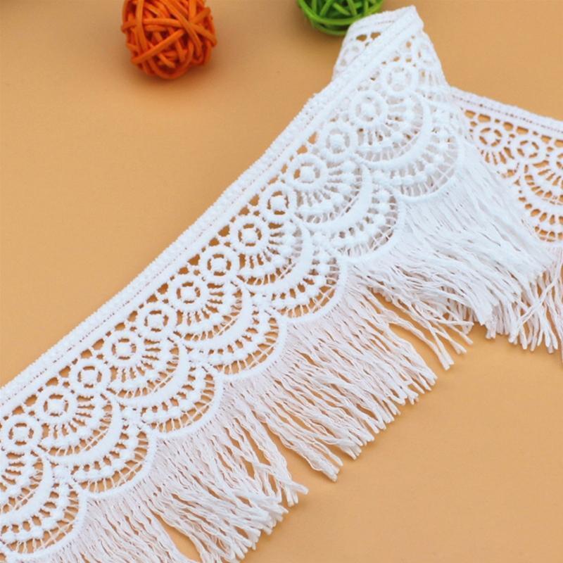 Europe Flower Pattern Inelastic Embroidery Lace Trim Curtain Tablecloth Cover