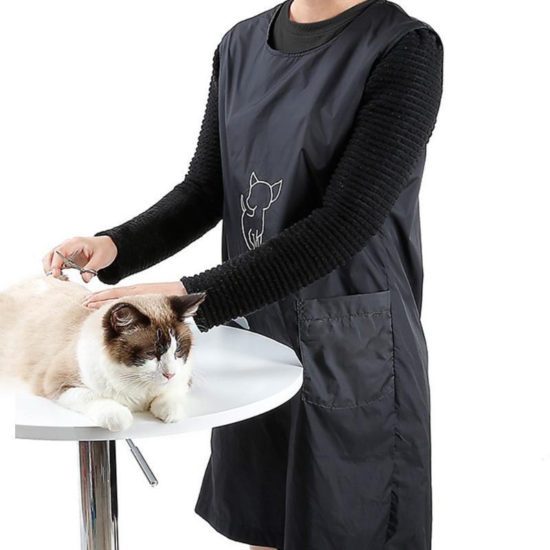 Waterproof Nylon Pet Grooming Apron Work Clothes Dogs Cats Groomer Bath Smock