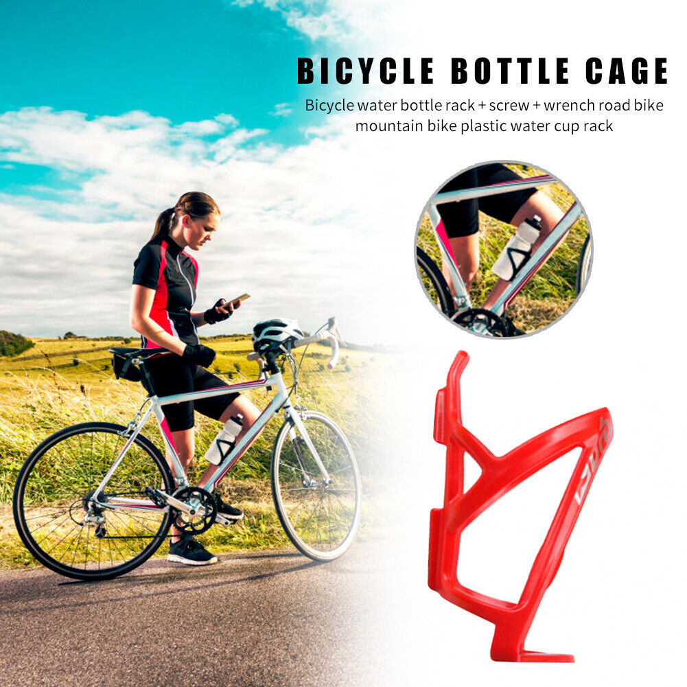 Plastic Bicycle Water Bottle Holder MTB Bike Kettle Support Bracket (Red)