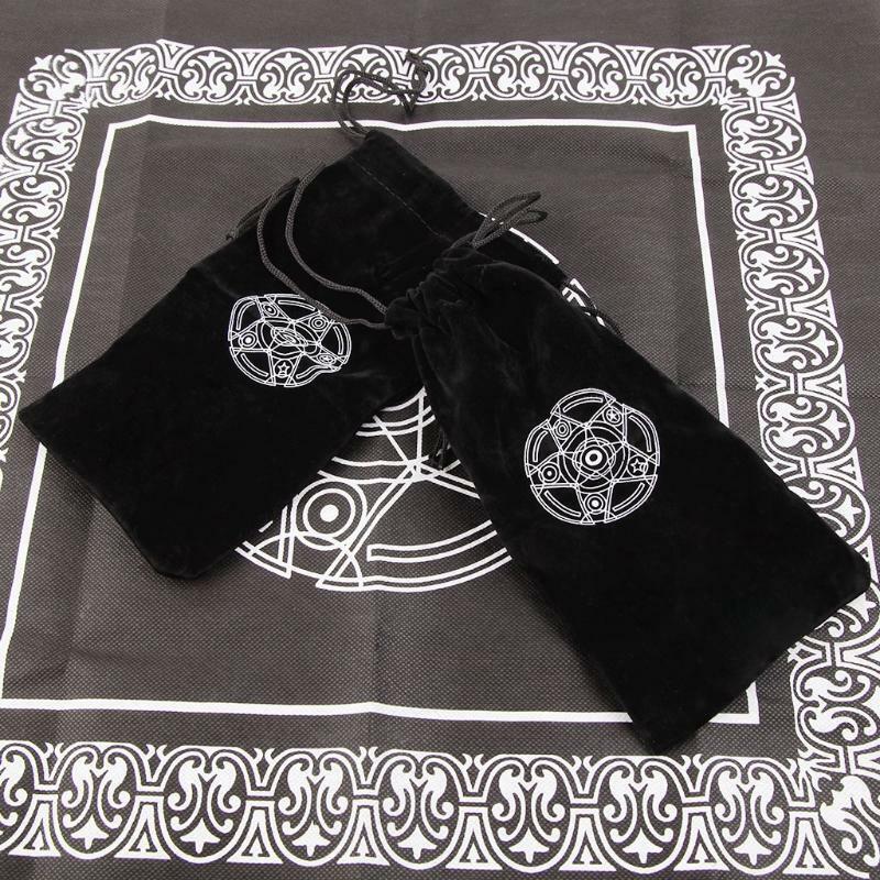Tarot and -Dice Bag  Velvet  Satin Drawstring Pouch Ideal Size for Tarot Cards