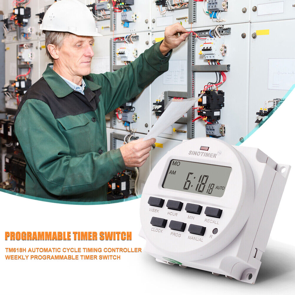 TM618H Auto Cycle Timing Controller Weekly Programmable Timer Switch (12V)