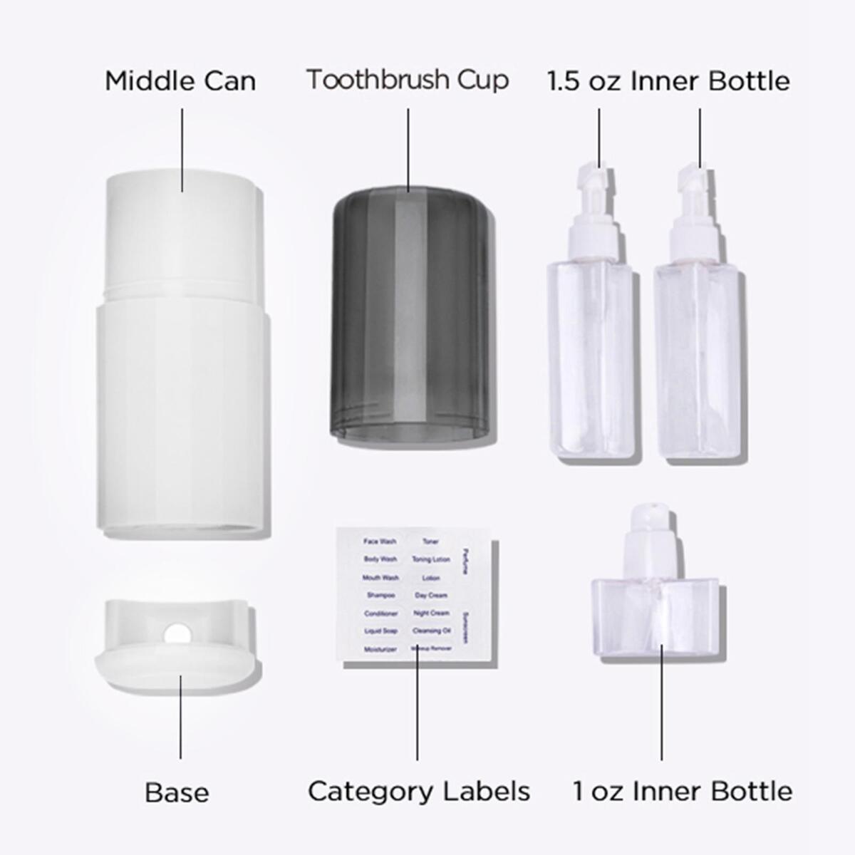 Travel Toothbrush Case Conditioner Toiletries Hotel Bathroom white
