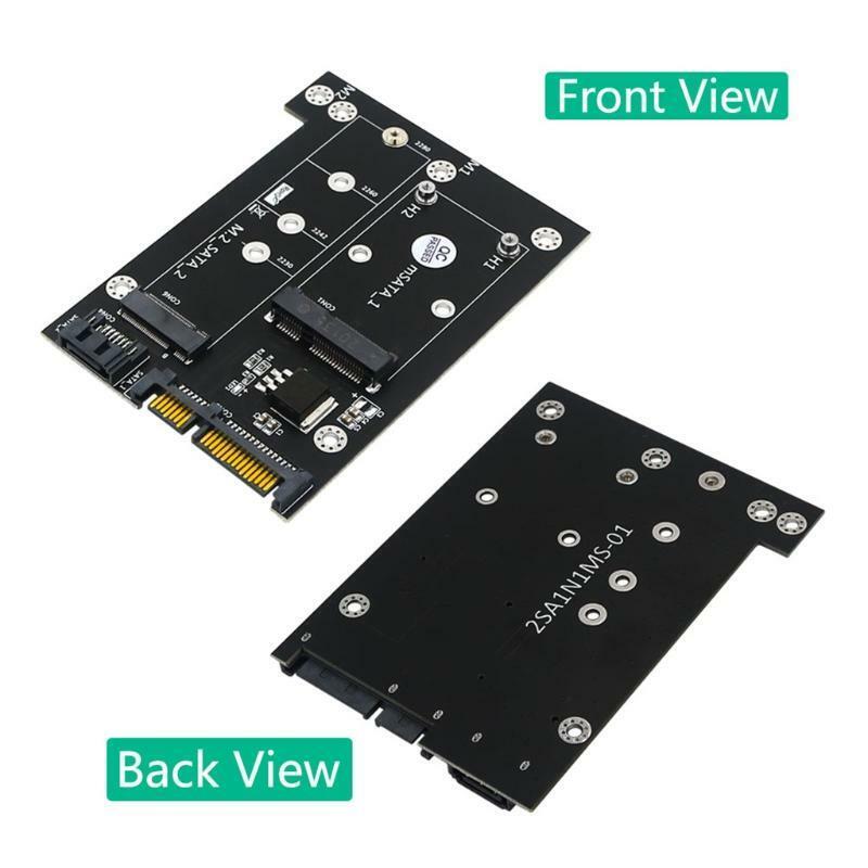 MSATA or M.2 to Dual Sata 3.0 Adapter Board 2-in-1 NGFF or mSATA Converter Kit
