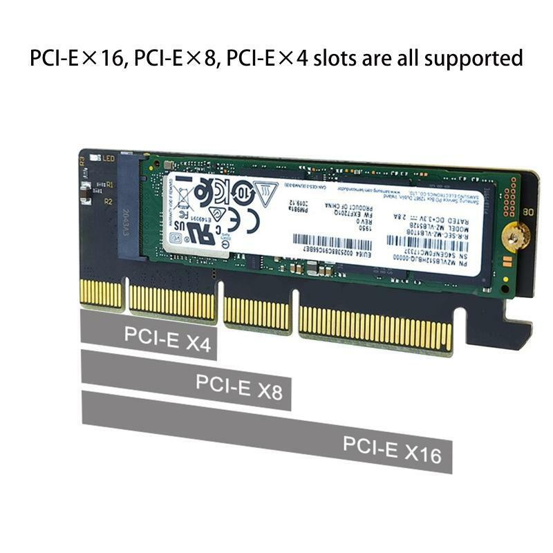M.2 NVME to PCIE 3.0 Adapter Card for PCI-E X4 X8 X16 Full Speed to NVMe M2 SSD