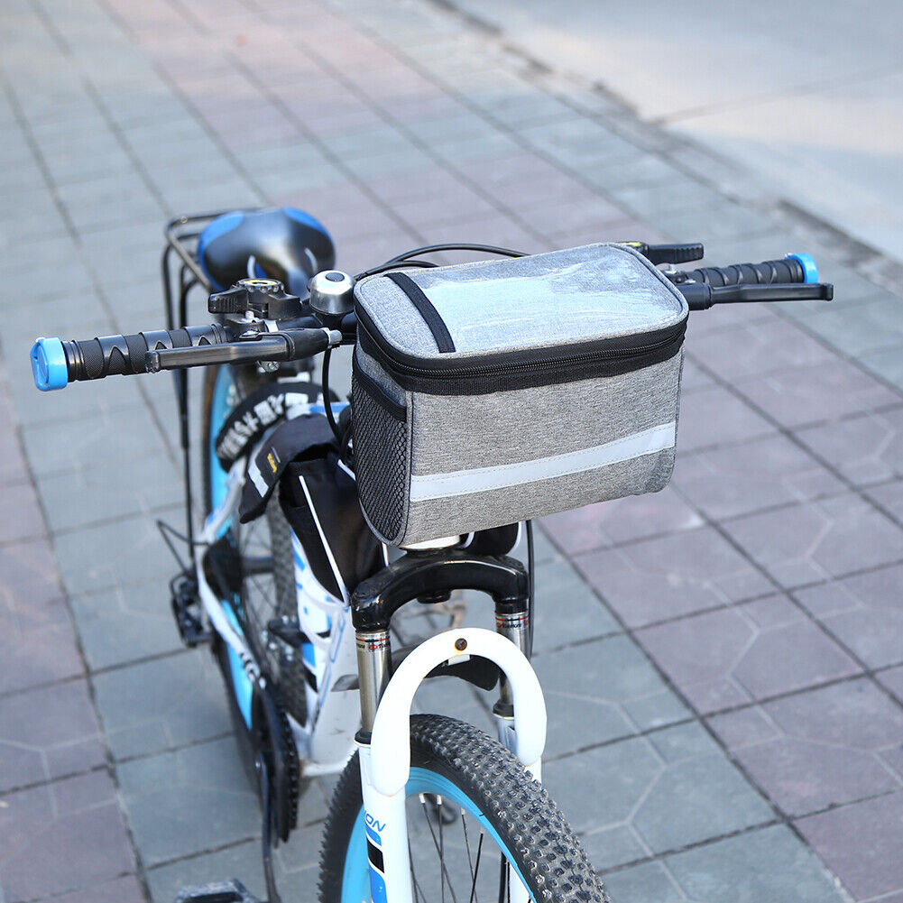 Touch Screen Bike Handlebar Bag Insulation Pouch Bicycle Front Seat Bags
