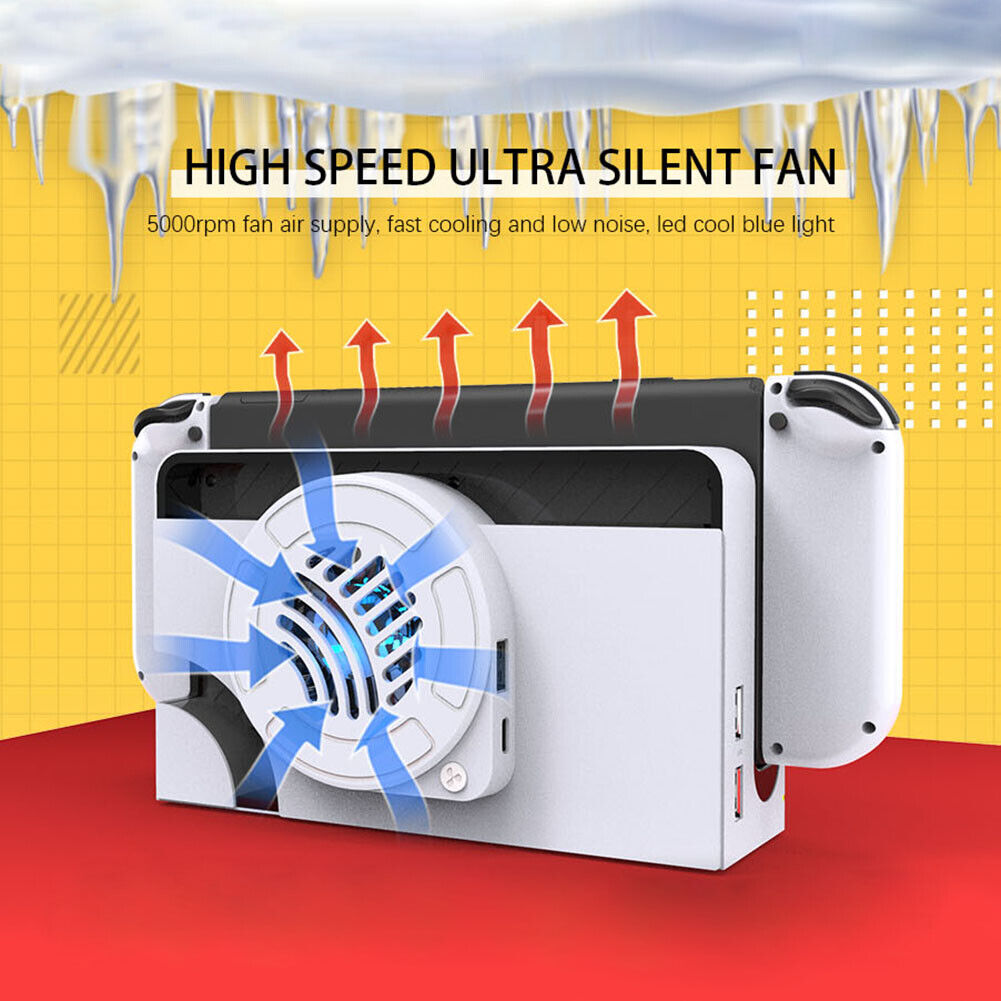 Cooling Fan for NS OLED Charger Dock Cooler Turbo Radiator Heat Dissipation