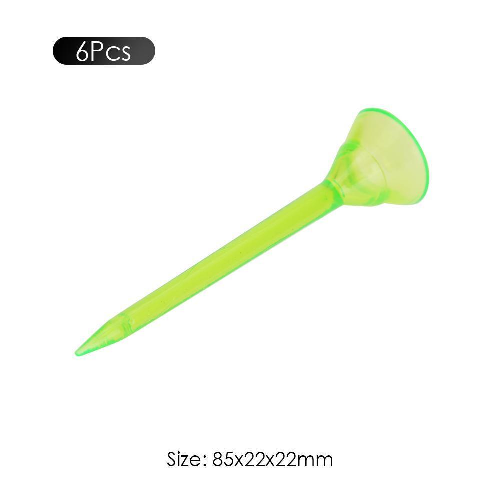 6pcs Outdoor Golf Tees Plastic Nails Holder Support Training Aid (Colorful)