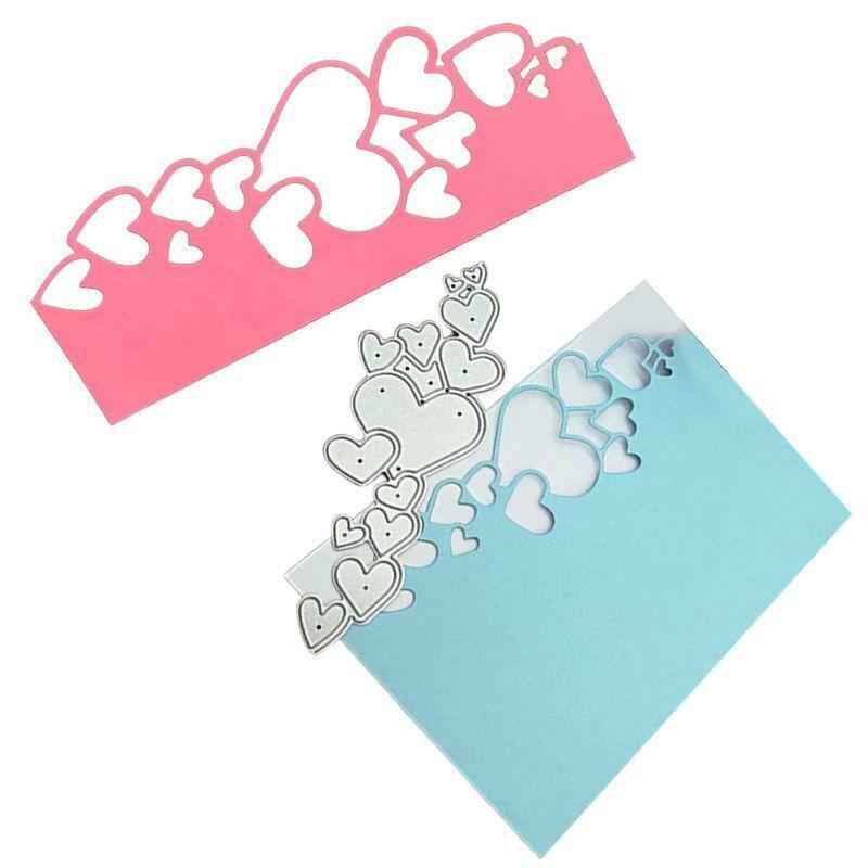 Love Heart Shape Cutting Die Carbon Steel Cuts Scrapbooking Embossing Hollow DIY
