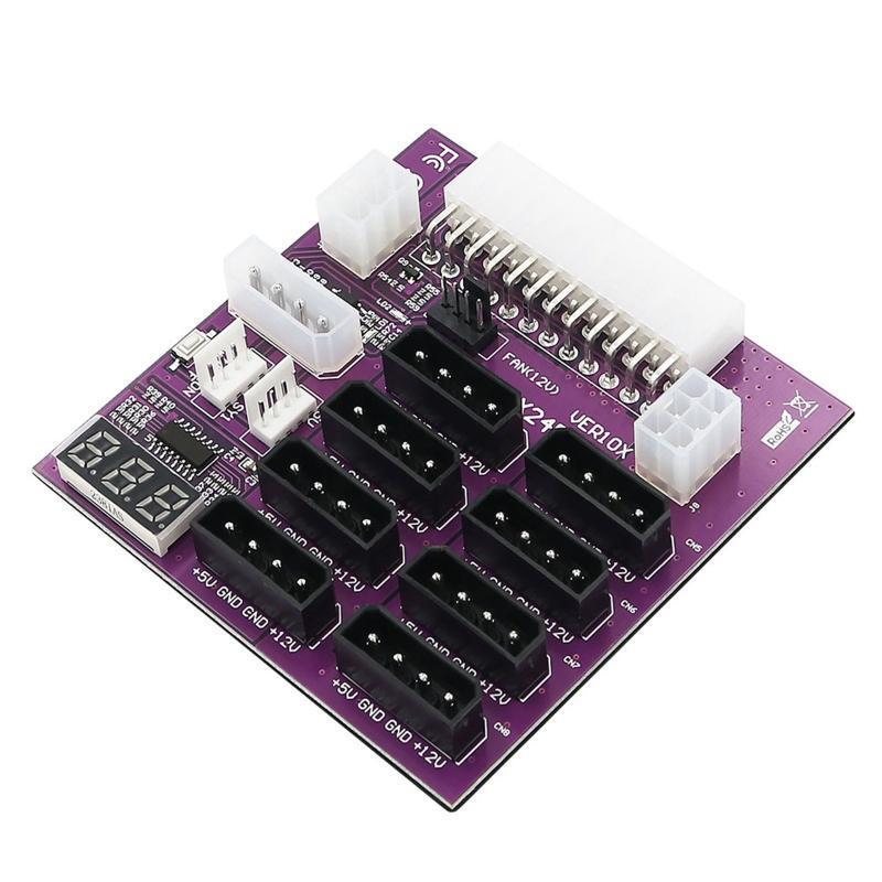 ATX Power Breakout Board Module LED Voltage Display with 4-pin and 6-pin Power