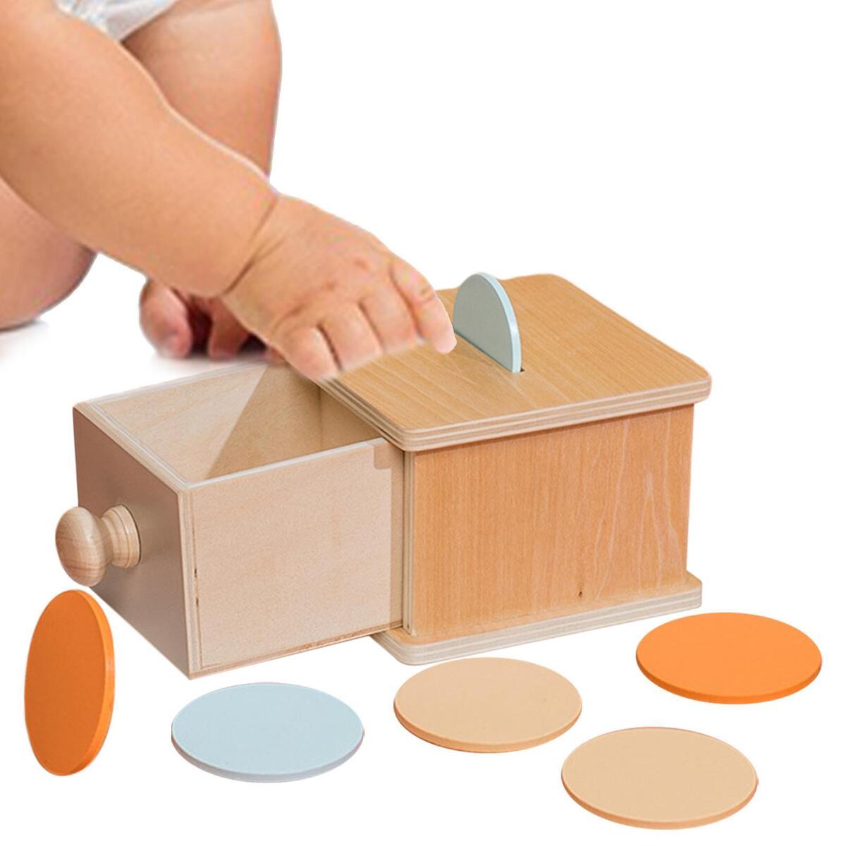 Montessori Coin Box Hand Eye Coordination Fine Motor Skills for Toddler