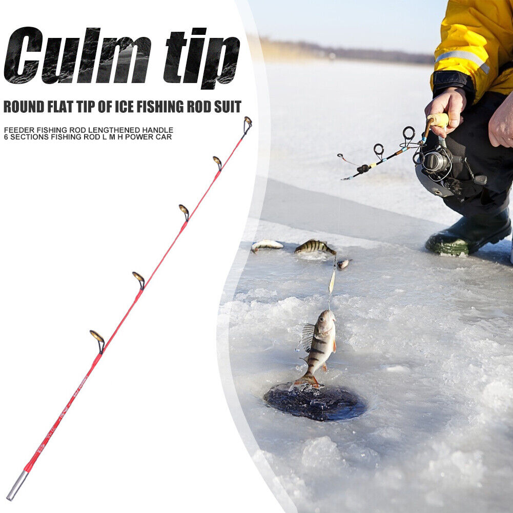 Fishing Rod Round Tip Short Section Outdoor Fishing Tackle (56cm Soft Tone)
