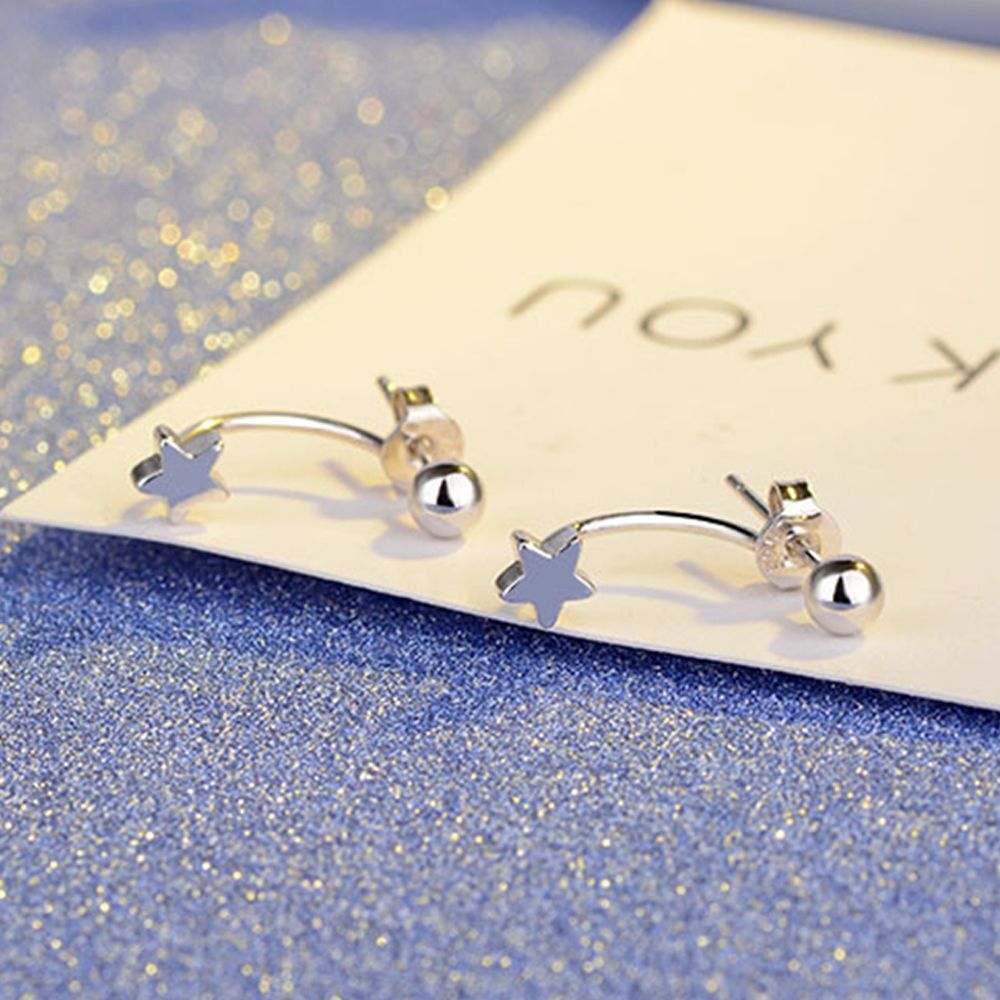 Jewellery Gift Alloy Womens Earrings Star Bead Ear Wrap Dangle Stud Earrings