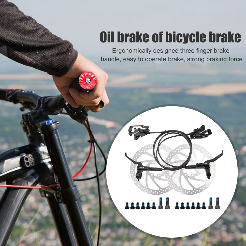 MTB Bike Hydraulic Disc Brake Set with Rotors+Bolts (Left Rear+Right Front)
