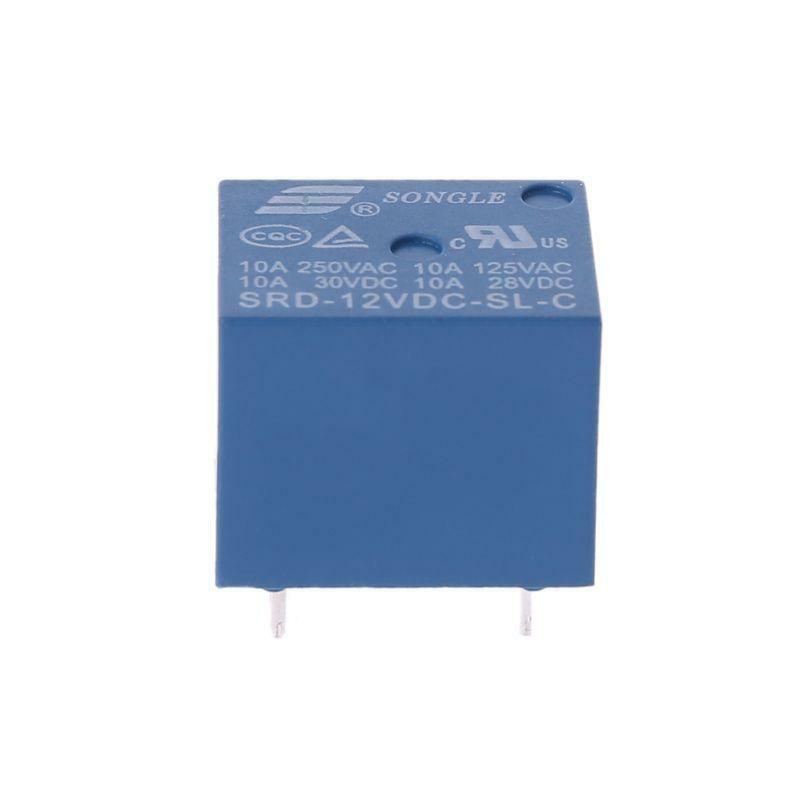 New High Quality 10 PCS 5 Pins RELAY 12V DC Coil Power Relay PCB