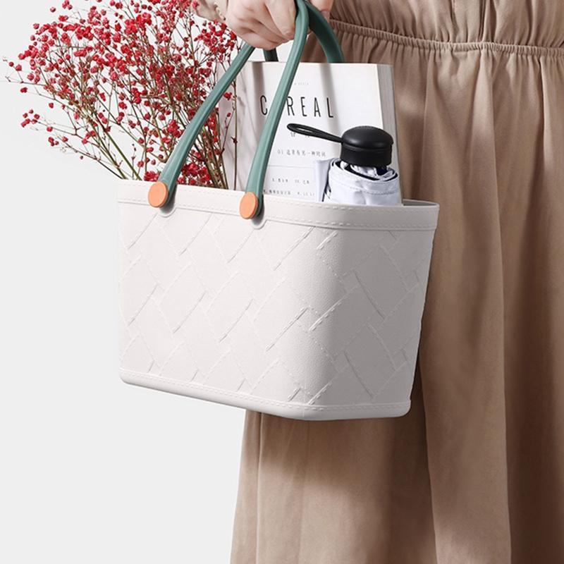 Portable Shower Caddy Tote Plastic Storage Basket with Handle Box Organizer