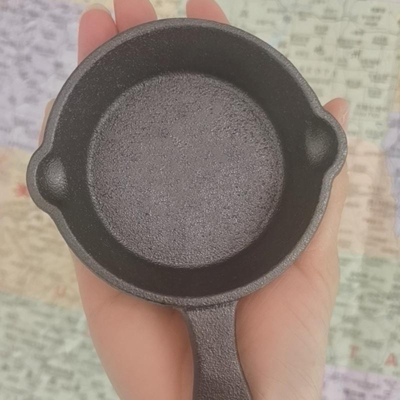 8.5CM Cast Iron Material Frying Pan Non-stick Cookware Fried Steak Pot Saucepans