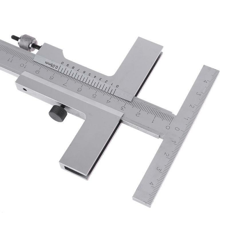 T-Type 0-160mm Vernier Caliper DIN862 Scraper Bridge Tool 0.05mm Fine Adjustment