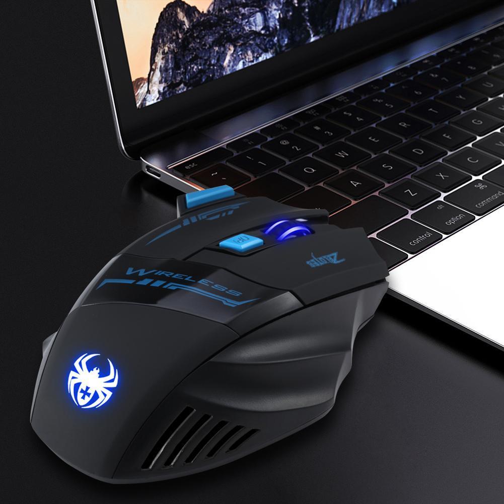 ZELOTES F-14 2.4GHz Wireless USB 2400DPI Adjustable Ergonomic Optical Mouse