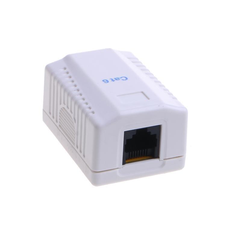 RJ45 Cat6 Keystone Jack Insert, 8P8C Punch Down Keystone Jack Adapter, White