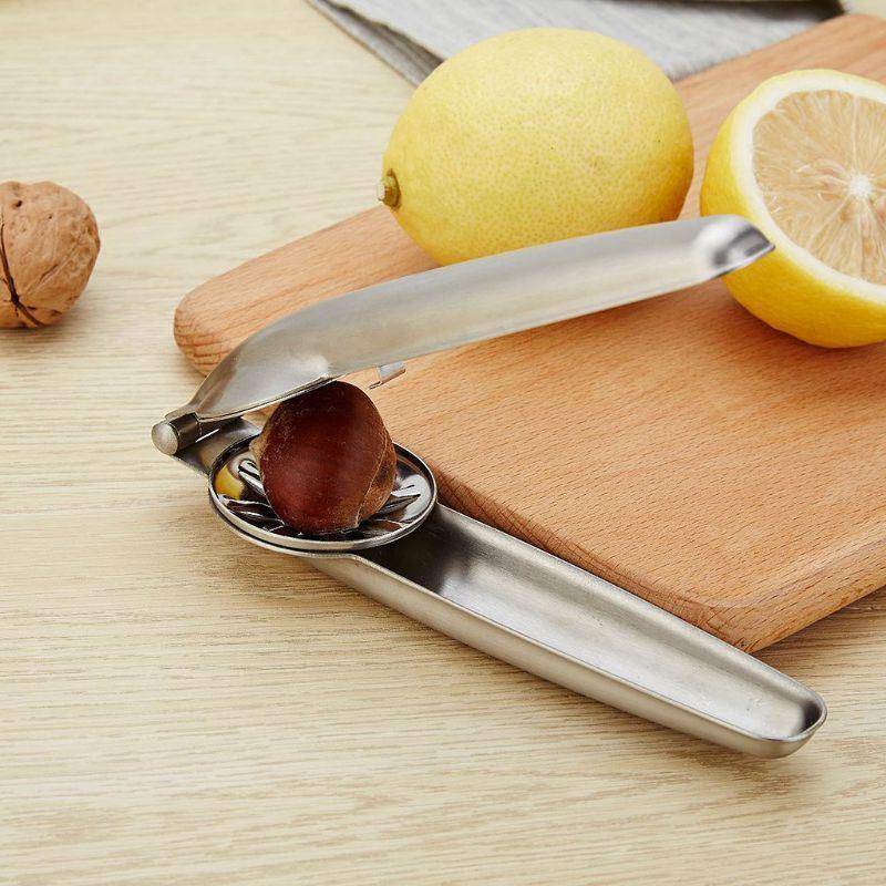 2-in-1 Quick Chestnut Clip Nut Cracker Sheller Walnut Pliers Metal Nut Opener