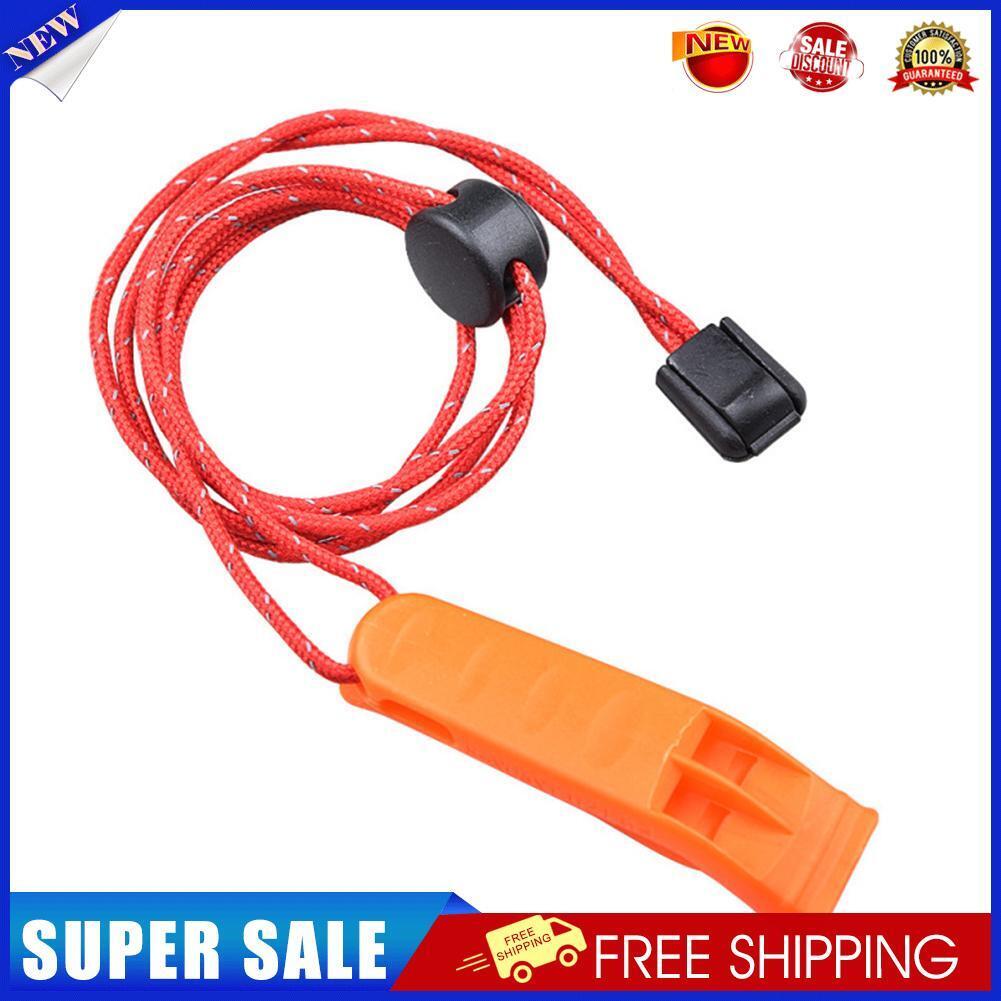 Outdoor Camping Hiking Whistle with Lanyard Survival Emergency Tool (Red)