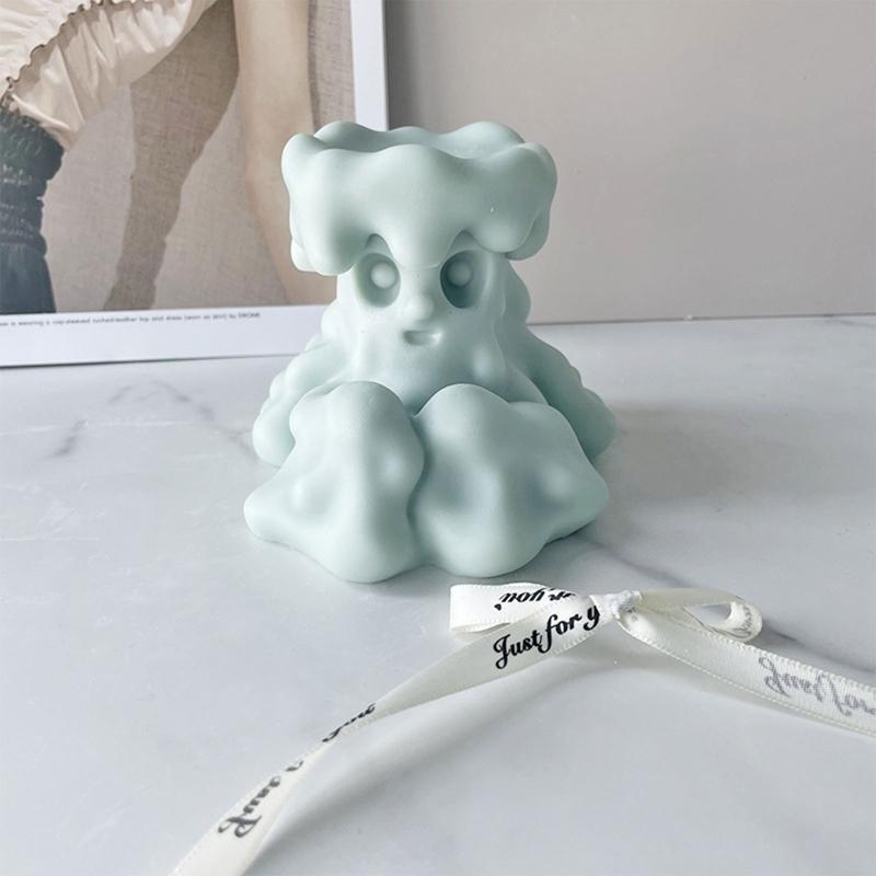 Silicone Candle Mold Cute Snow Monster Shape Soap Mold for DIY Aromatic Candle