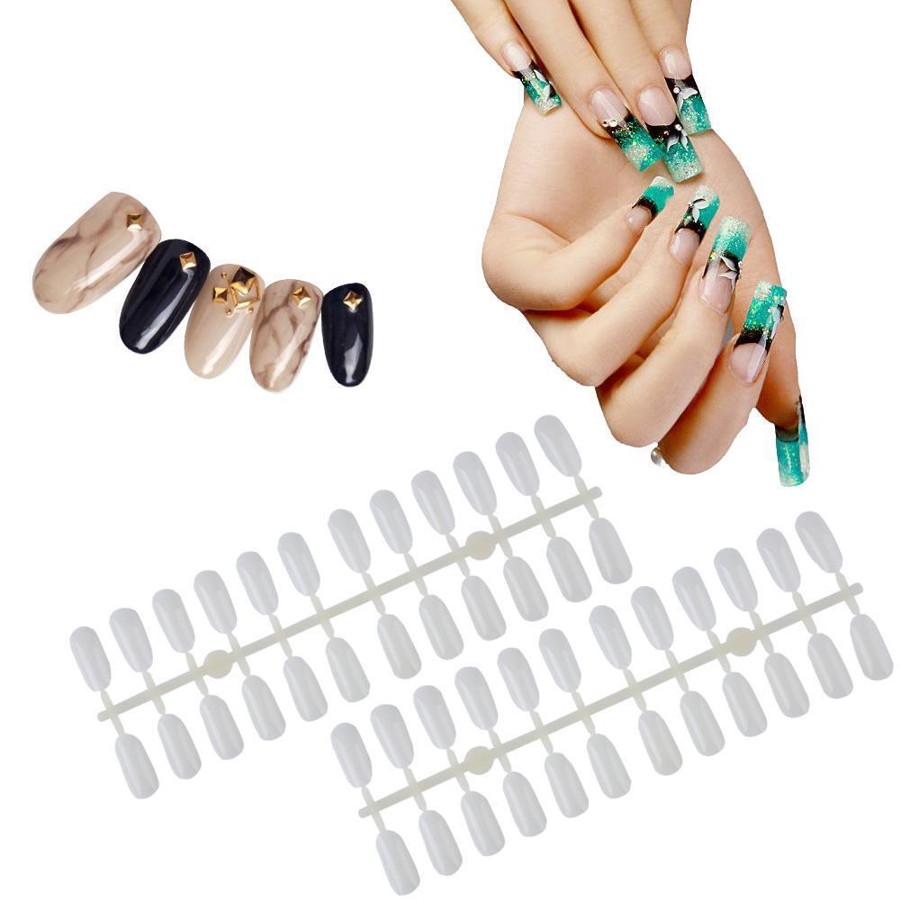 240pcs False Nail Tips Polish Gel DIY Nails Display Shelf Nail Art (Beige)