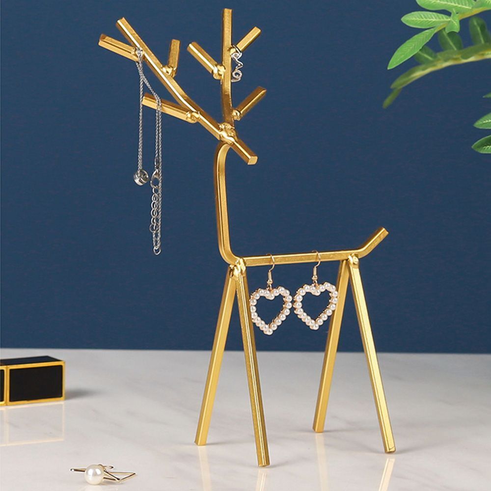 Organizer Necklace Display Stand Deer Decorative Ornament Earrings Holder