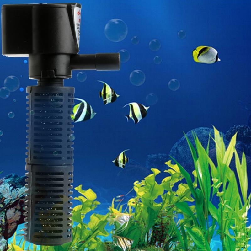 US Mini 3 in 1 Aquarium Internal Filter Fish Tank Submersible Pump Spray 5W