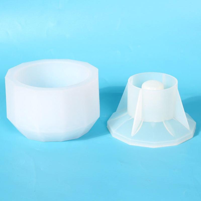 Storage Box with Lid UV Crystal Epoxy Mold Handmade Jewelry Case Silicone Mould